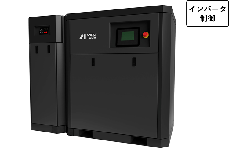 アネスト岩田製　給油式スクリューエアコンプレッサー　LRSVｰBシリーズ　22kW、37kW